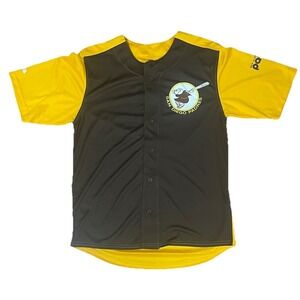 NWT Stitches San Diego Padres Brown Button Jersey Mens Size Medium MLB VTG Look